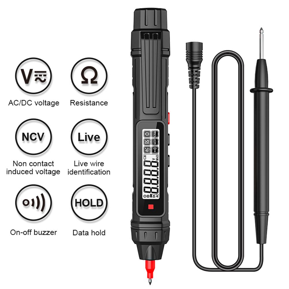 4000 Counts Digital Pen Multimeter Professional Voltage Resistance Capacitance NCV Measurement Test Meter Multitester Live Wire Recognition Data Retention Tester