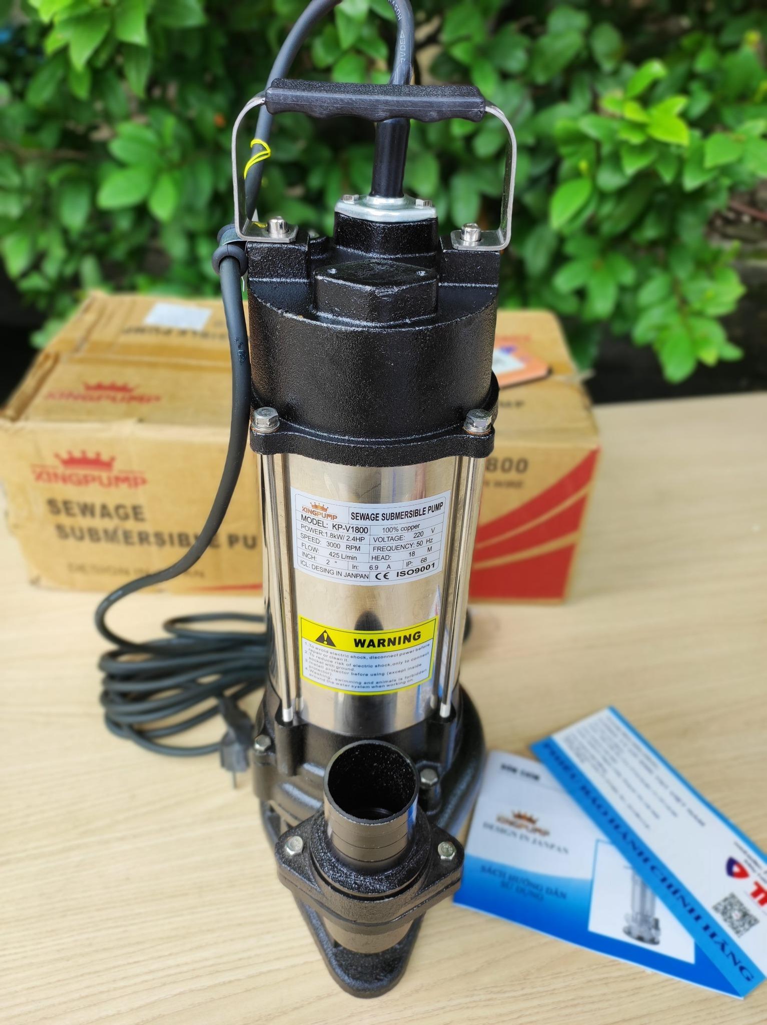 MÁY BƠM CHÌM 1800W KINGPUMP KP-V1800 - HÀNG CHÍNH HÃNG