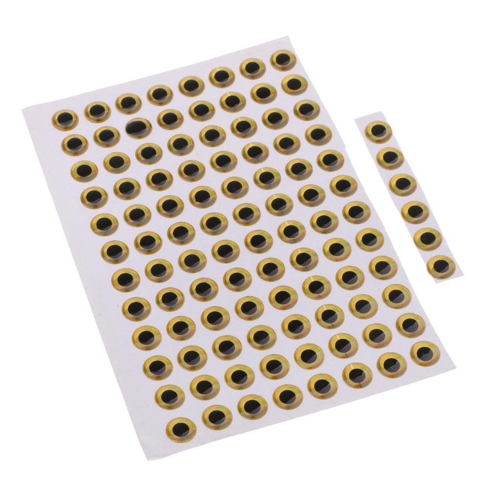 300pcs 3D Holographic Fishing Lure Eyes for Fly Tying Lure Crafts DIY Tool