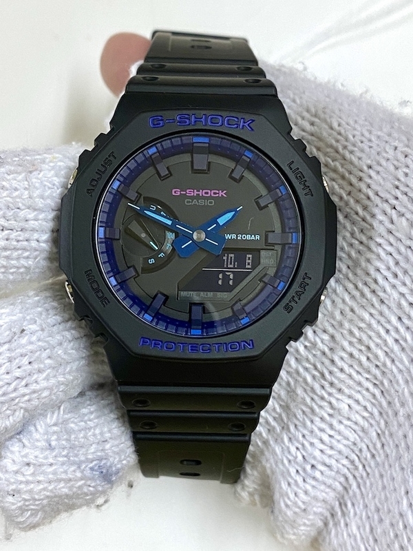 Đồng Hồ Nam Dây Nhựa Casio G-Shock GA-2100VB-1ADR Chính Hãng - Lõi Carbon - GA-2100VB-1A