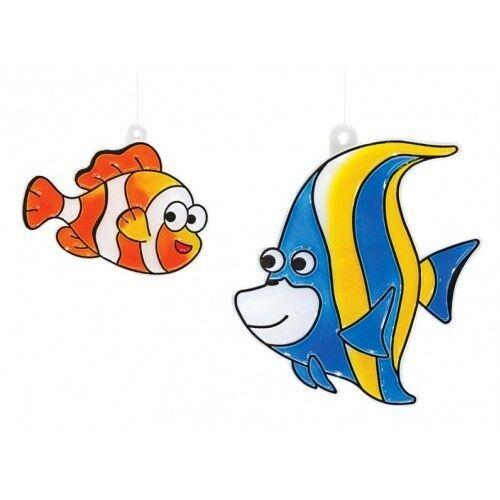 Bộ Màu Vẽ Trang Trí Trên Kính Sun Deco - Amos SD10P6-T - Tropical Fish