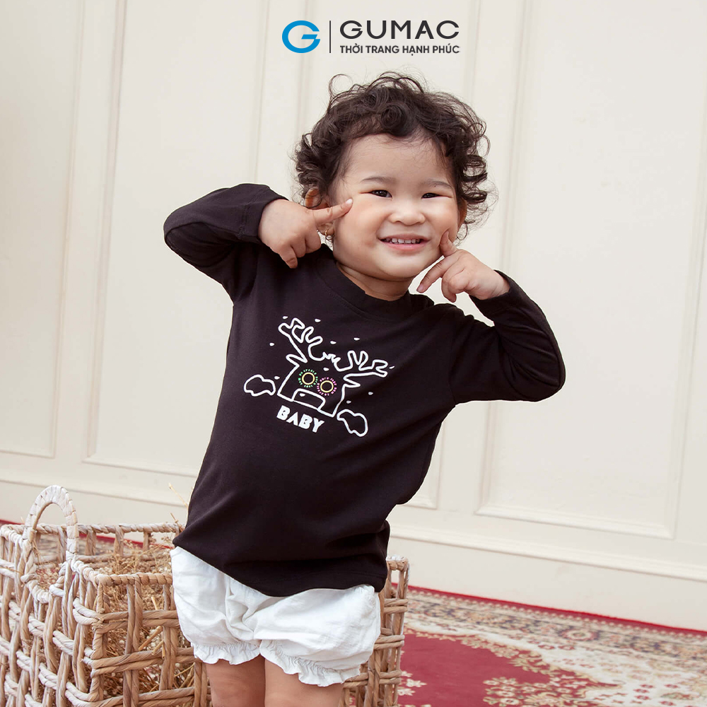 Áo thun trẻ em GUMAC ATKB12018 tay dài in hình dễ thương