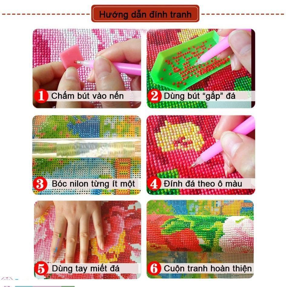 Tranh Đính Đá MÃ ĐÁO THÀNH CÔNG . Kích Thước: 1m x 50cm - 1m5 x 77cm