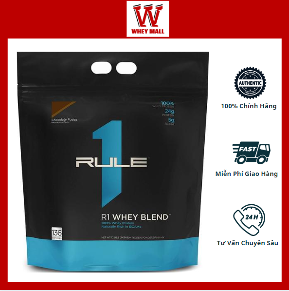 Rule 1 Whey Blend 10lbs (4.54kg) - Sữa tăng cơ bổ sung Protein cho người tập gym - R1 Whey Concentrate - Cookies &amp; Cream