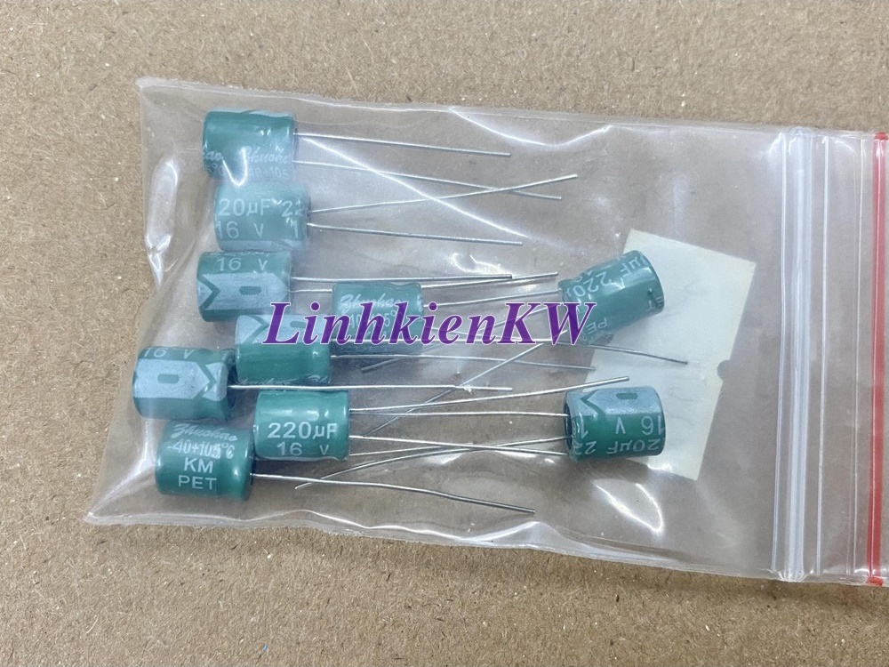 10 cái Tụ Hóa 220UF 16V Mới