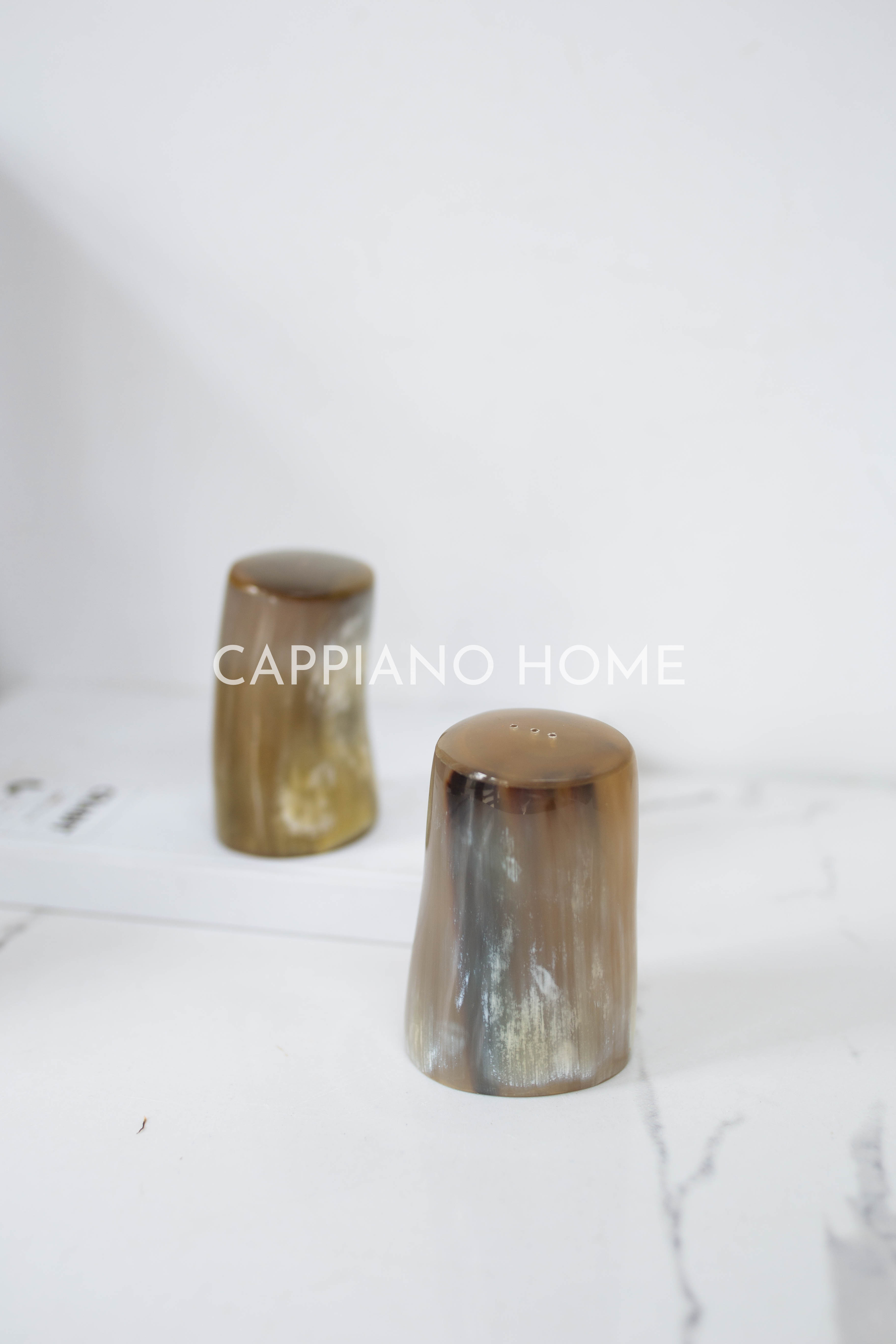 Lọ tiêu sừng ba lỗ, một lỗ màu sáng, lọ đựng hạt tiêu và tăm tiện lợi | Cappiano Home