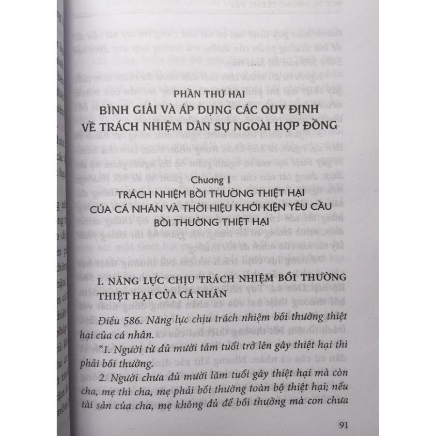 Luật Dân sự Việt Nam (Bình giải và áp dụng) - Trách nhiệm bồi thường thiệt hại ngoài hợp đồng