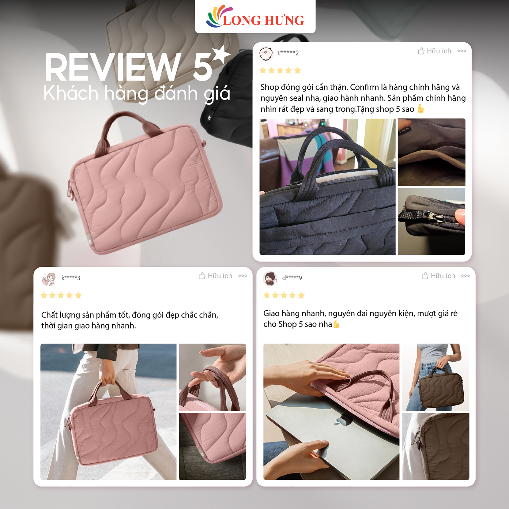 Túi xách chống sốc Tomtoc Terra-A28 Puffy Laptop Carrying Bag 13/14 inch Macbook A28D3 - Hàng chính hãng