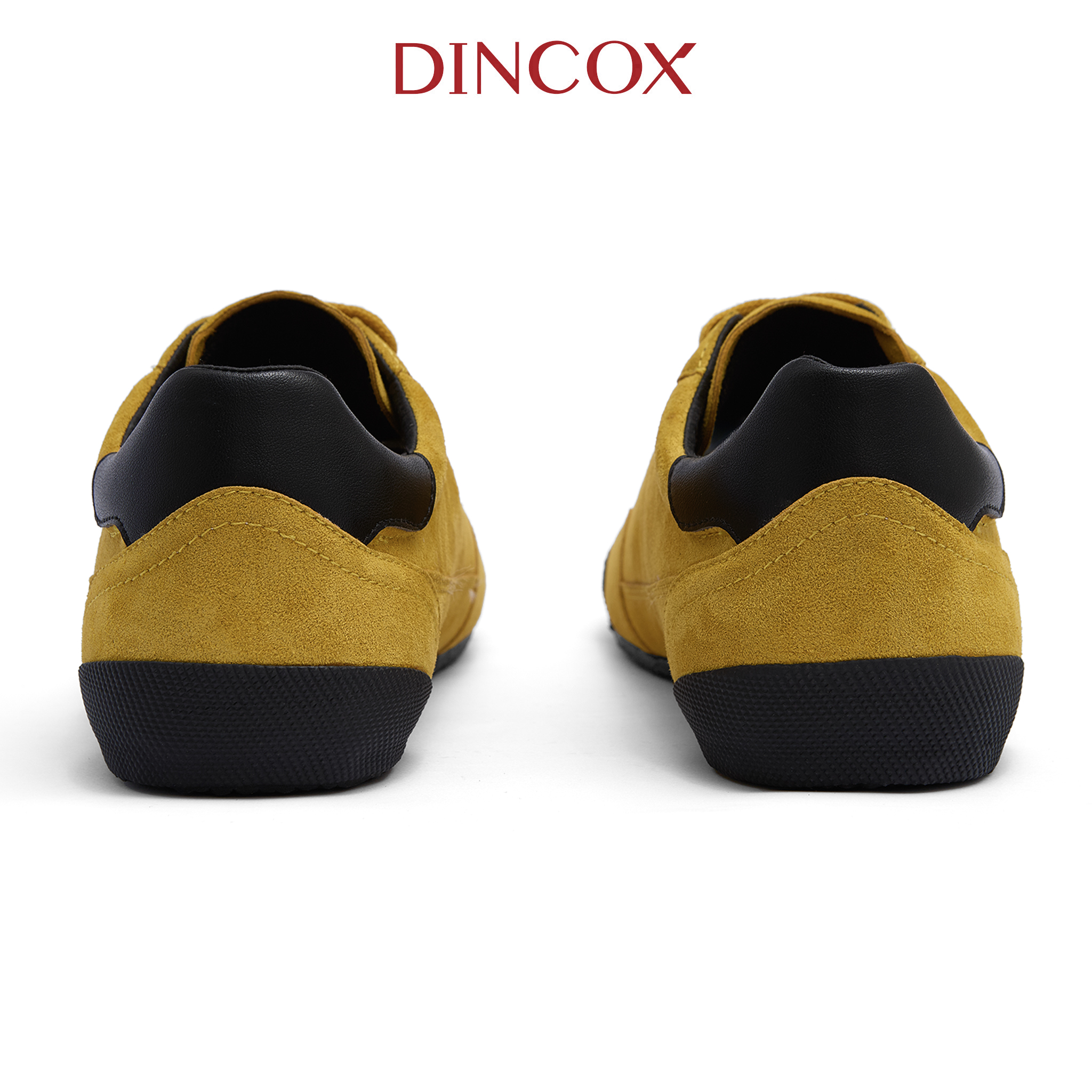 Giày Sneaker Nam Nữ Dincox DC47 YELLOW Micro Suede Thời Thượng Shoes Đế Bằng, Bền Và Nhẹ Hơn
