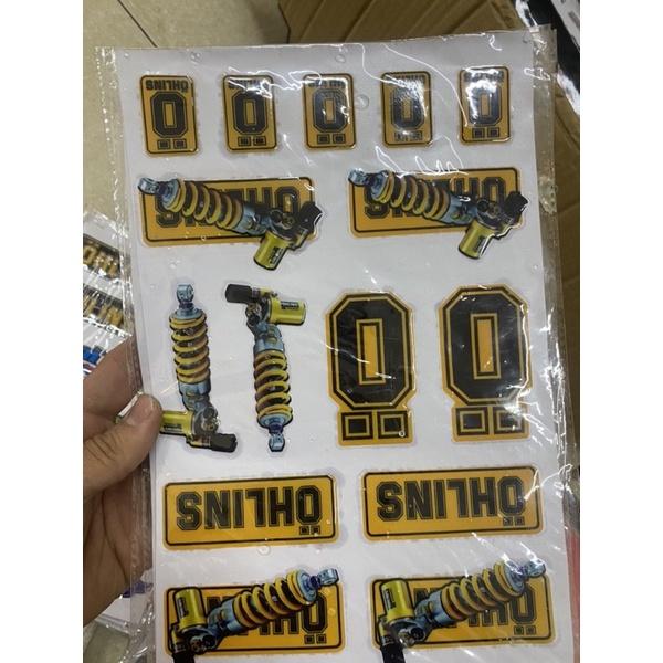 Set 12 sticker trang trí dán xe, laptop, điện thoại, mũ bảo hiểm. Loại tem nổi mặt nhựa dẻo chống phai màu