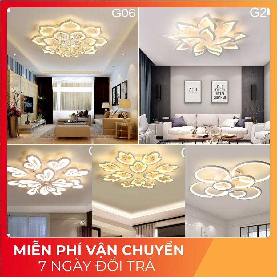 ĐÈN led ốp trần , đèn ốp trần trang trí phòng khách 12 cánh 3 chế độ sáng kèm điều khiển từ xa, bảo hành 1 năm