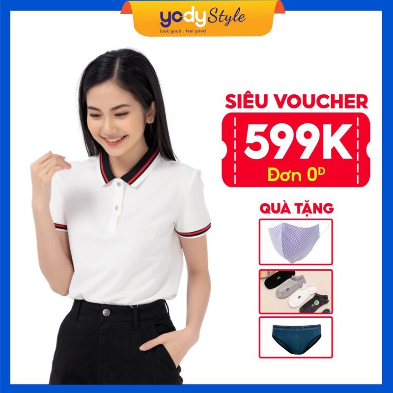 Áo polo nữ YODY áo có cổ Chất liệu Pique mắt chim thấm hút tốt, mềm mịn - APN3706