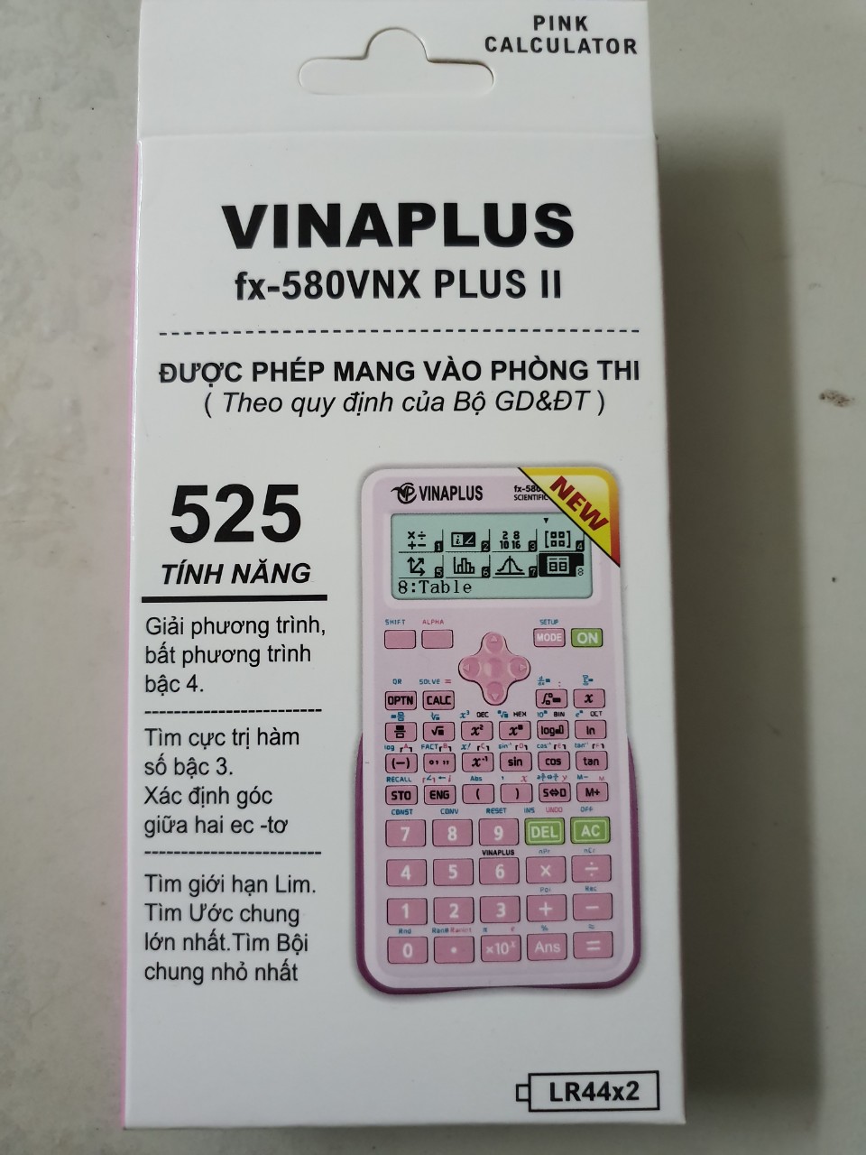 Máy tính khoa học fx-580VNX Plus II Pink
