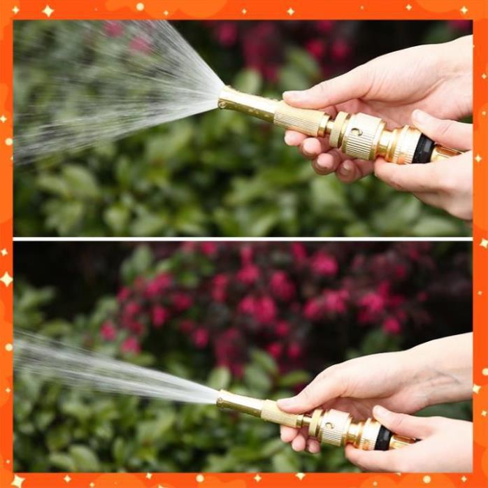 Bộ dây vòi xịt nước rửa xe,tưới cây . tăng áp 3 lần, loại 3m,5m 206587 đầu đồng,cút đồng,nối đồng+ tặng đai