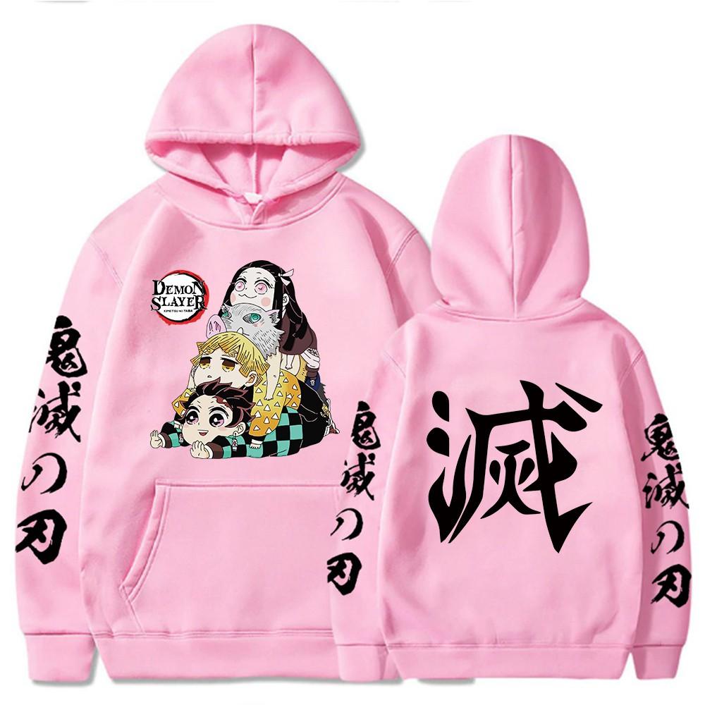 Áo Hoodie Demon Slayer Anime Áo Hoodie form rộng dài tay