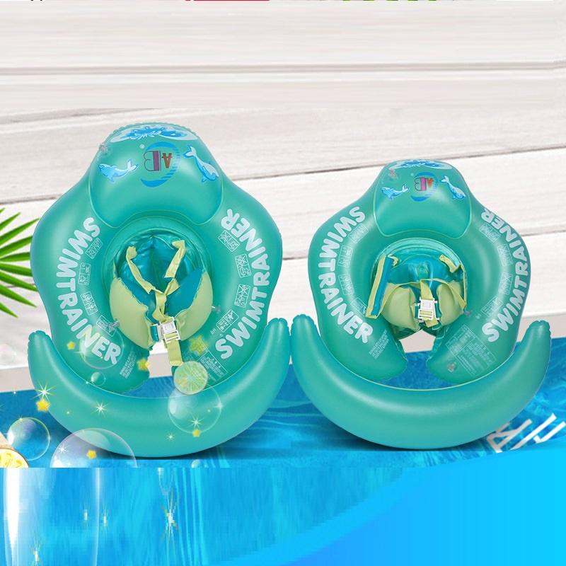 Phao Bơi Cho Bé Chống Lật Từ 0-6 Tuổi Mẫu ABC Xanh Lá - Trơn