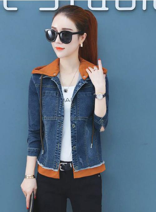ÁO KHOÁC JEAN PHỐI NÓN NĂNG ĐỘNG AK63300