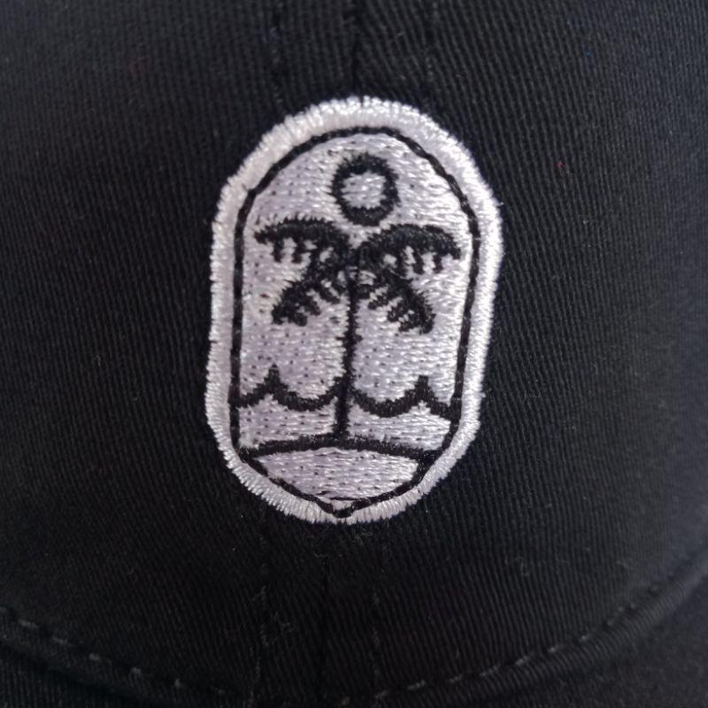 Mũ Lưỡi Trai Màu Đen Chất Kaki Mềm Phù Hợp Cho Nam Nữ Họa Tiết Thêu