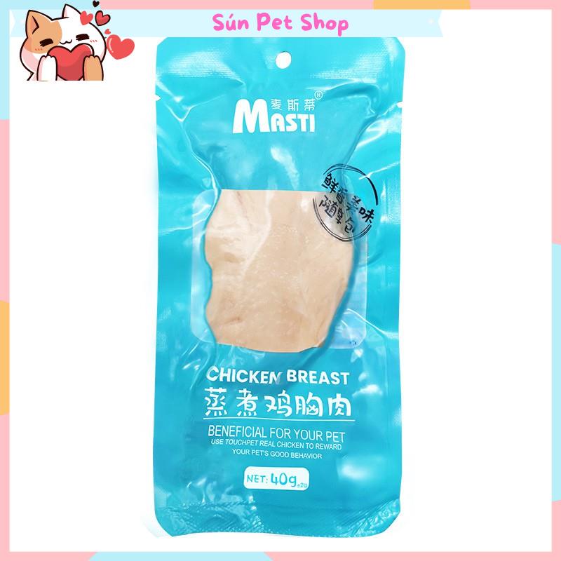 Ức gà hấp ăn liền Masti cho thú cưng 40g thơm ngon, bổ dưỡng cho chó mèo