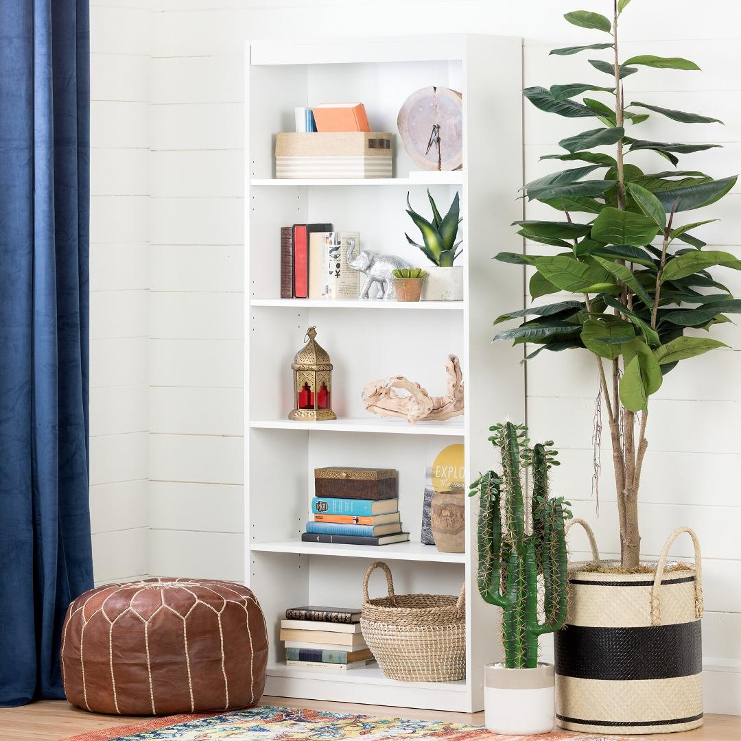Kệ sách gỗ hiện đại SMLIFE Boris | Gỗ MDF dày 17mm chống ẩm | D80xR30xC180cm