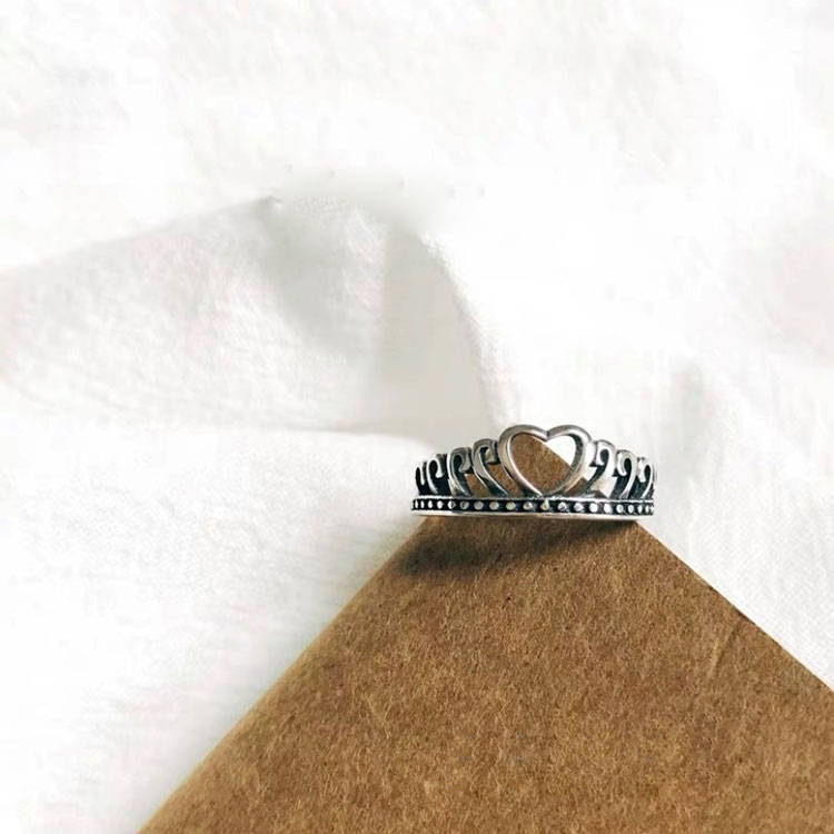Nhẫn Bạc Nữ | Nhẫn Nữ Bạc Thái Vương Miện Tim N1744 - Bảo Ngọc Jewelry