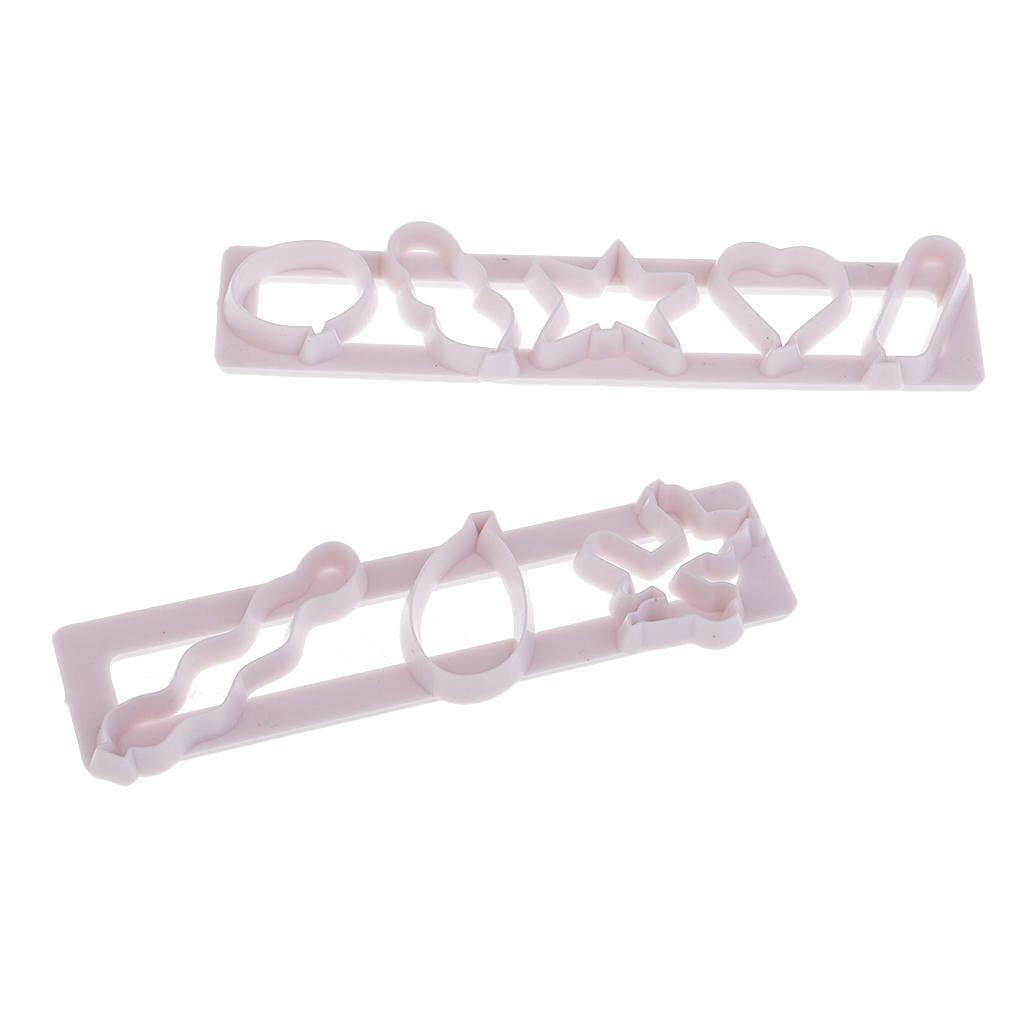 2 Pieces Hollow Plastic Mold Fondant Moulds for Cake Decorating DIY Craft