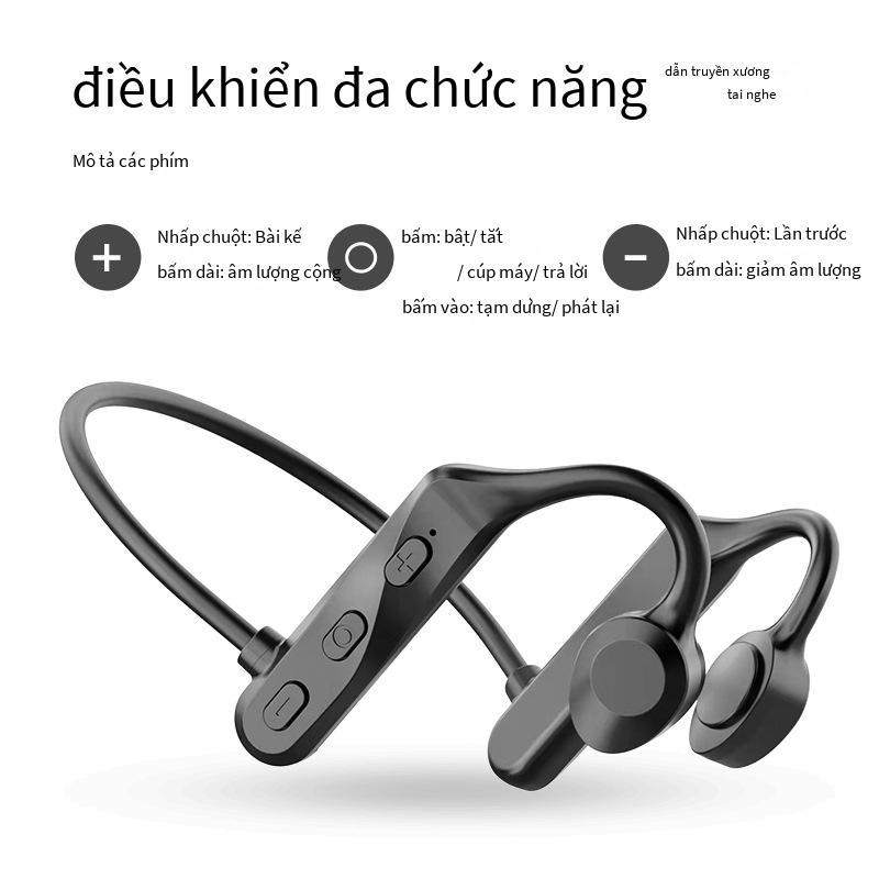 Phong cách mới nhất Khái niệm dẫn truyền xương phổ biến của Amazon Tai nghe Bluetooth 5.0 tai nghe không dây chống nước thể thao không nhét trong tai