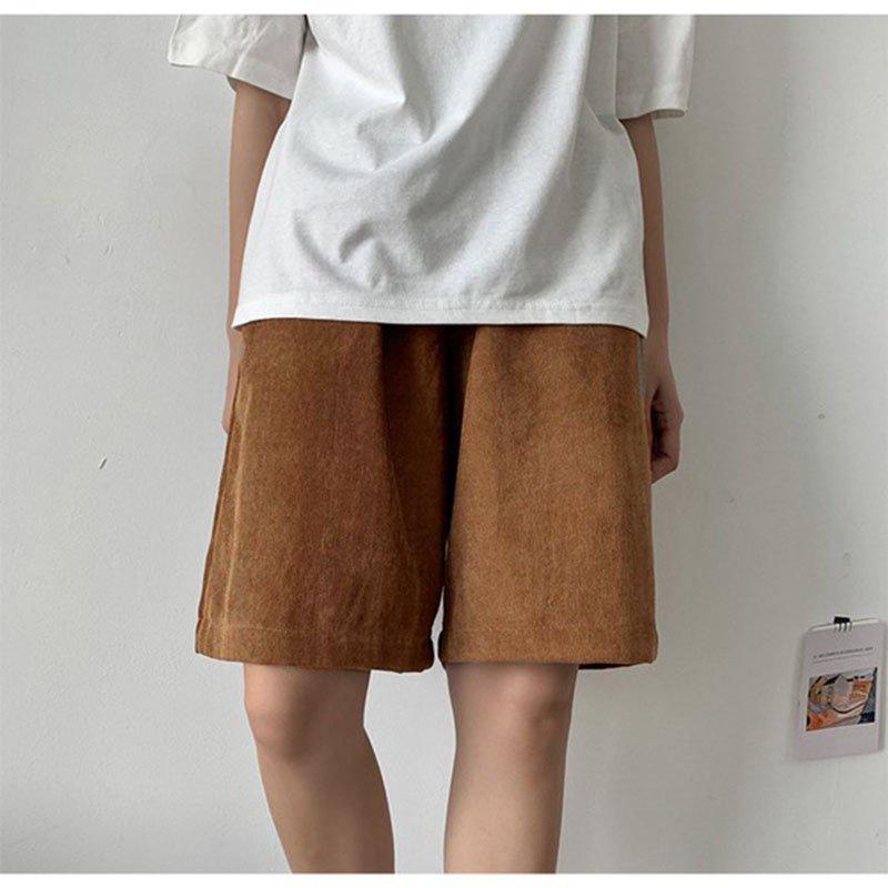 Quần Short Đùi Nhung Tăm Unisex