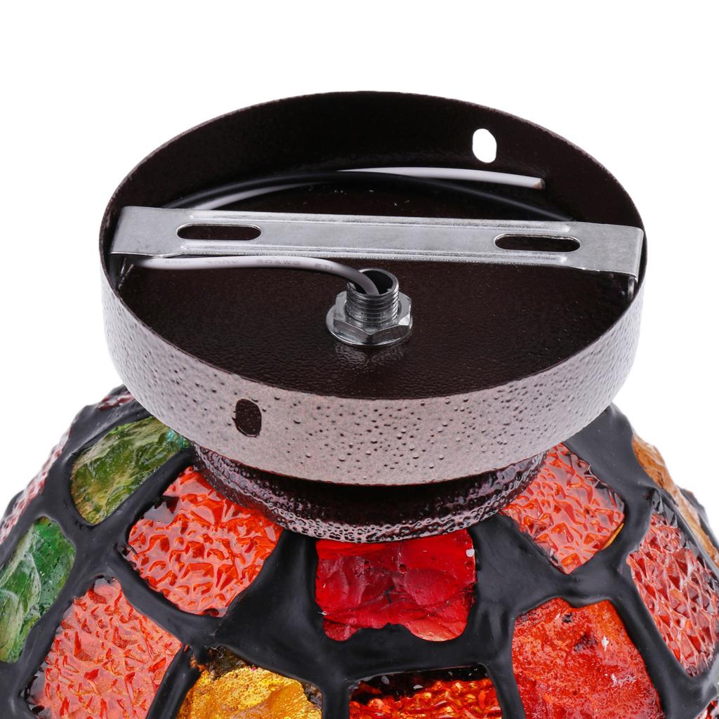 Pendant Lighting Shade For Decoration Cafe Bar With Stained Glass Flower