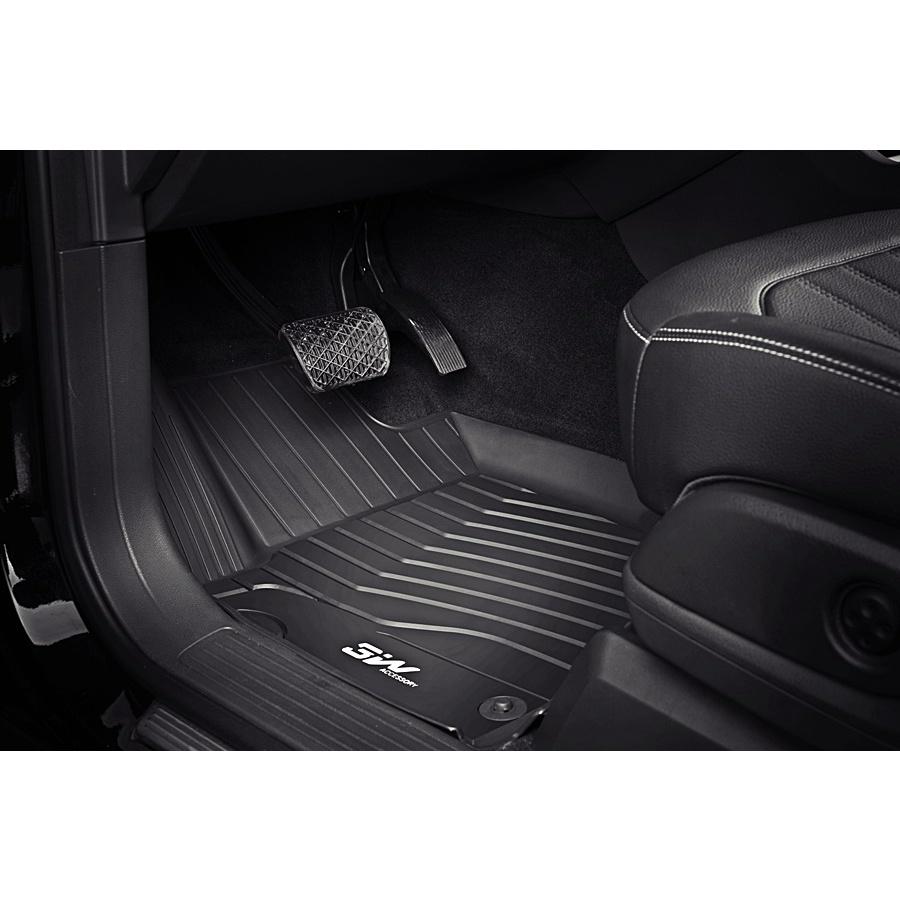 Thảm lót sàn xe ô tô Mercedes GLE 2019- đến nay Nhãn hiệu Macsim 3W chất liệu nhựa TPE đúc khuôn cao cấp - màu đen