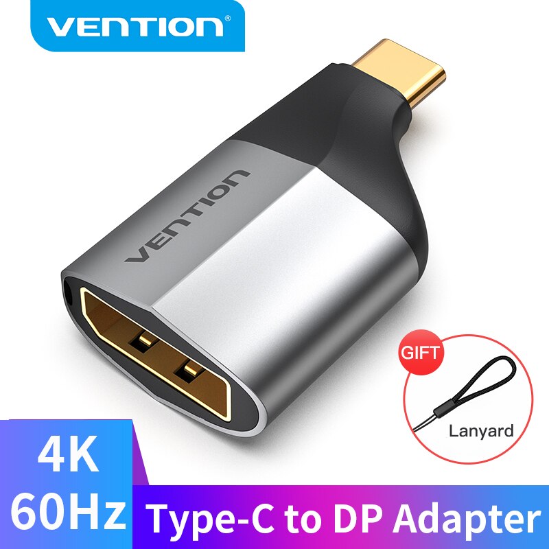 Đầu chuyển đổi USB Type-C sang Displayport Vention hỗ trợ 4k60hz - Hàng chính hãng