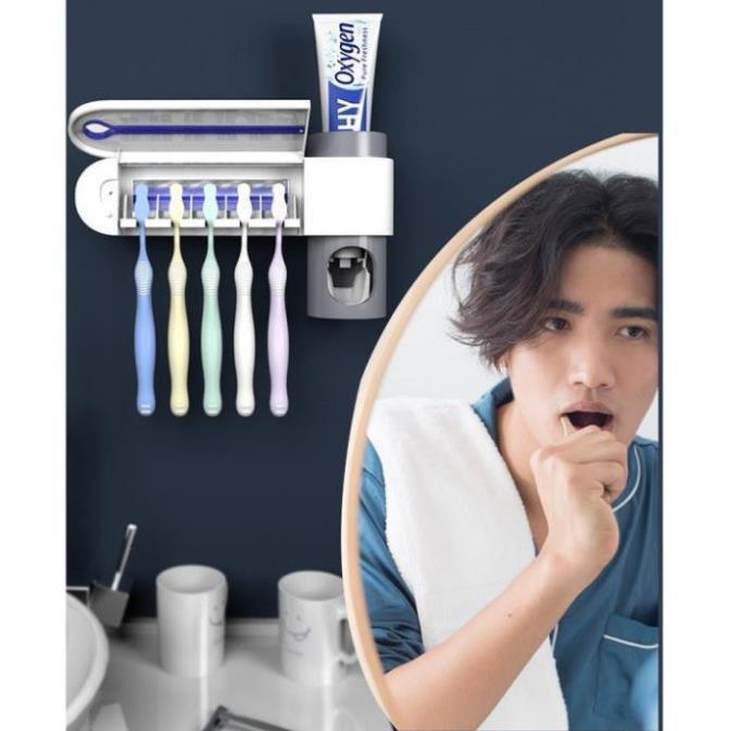Kệ đựng bàn chải kem đánh răng-Giá để bàn chải đánh răng khử khuẩn