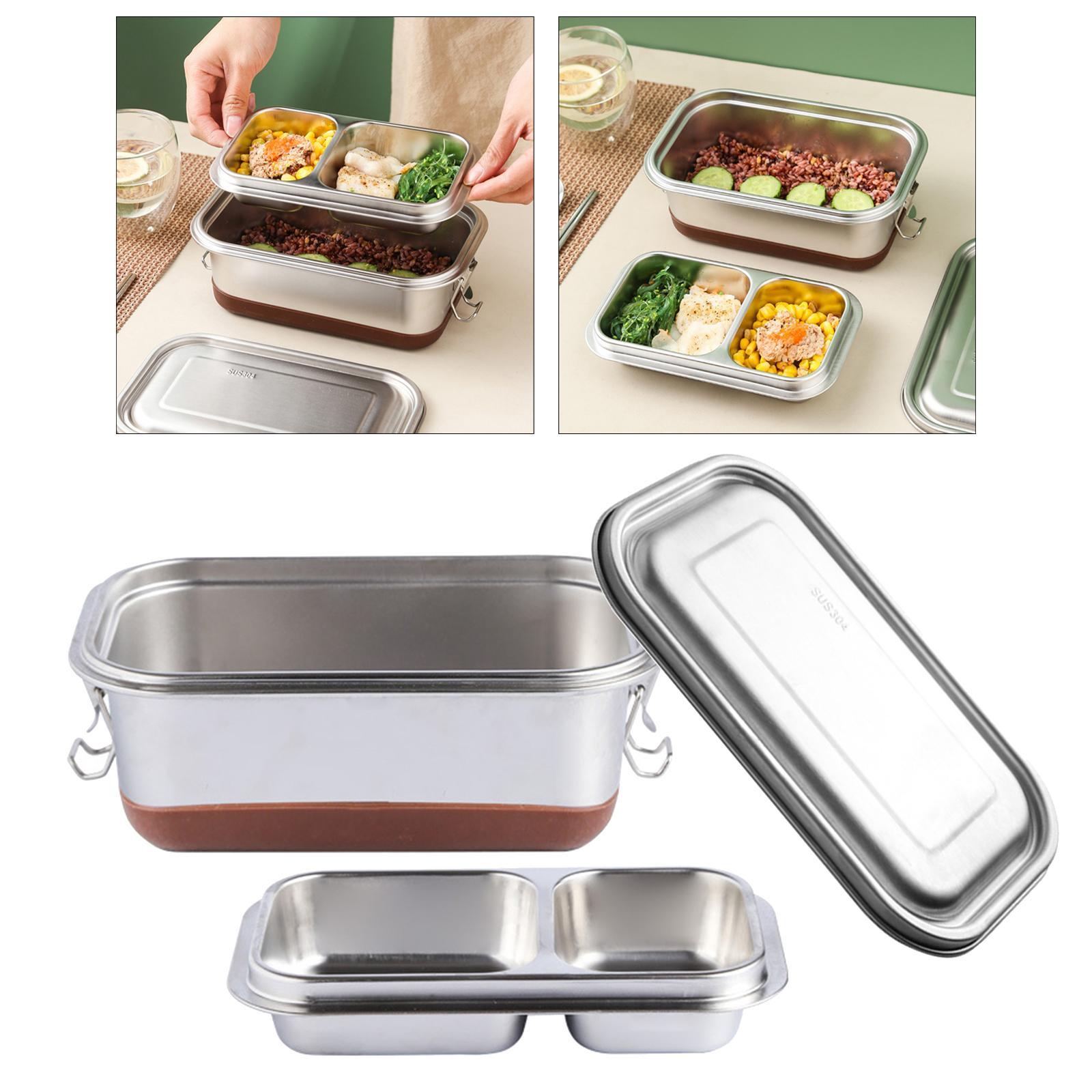 1200ml Stainless Steel Bento Lunch Box for Picnic, Camping