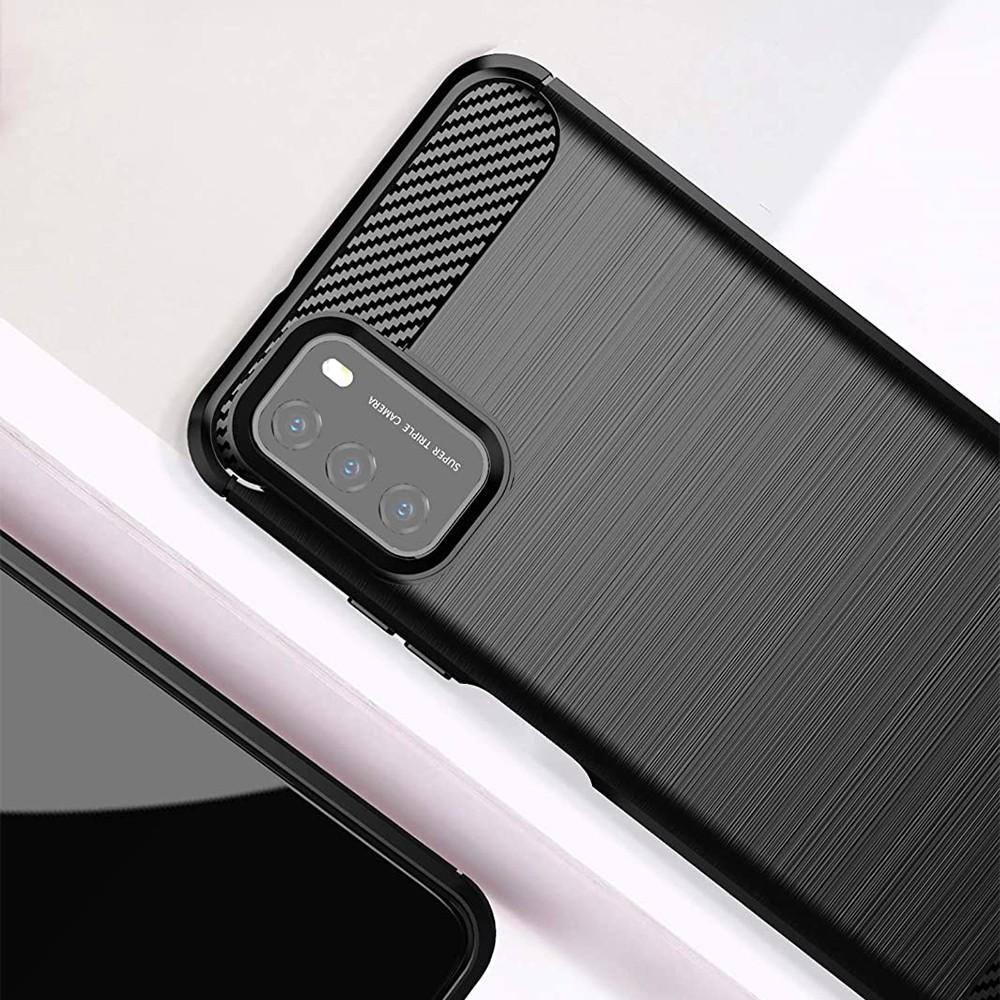 Ốp lưng cho Xiaomi Poco M3 dẻo Cacbon phay xước chống sốc chống vân tay