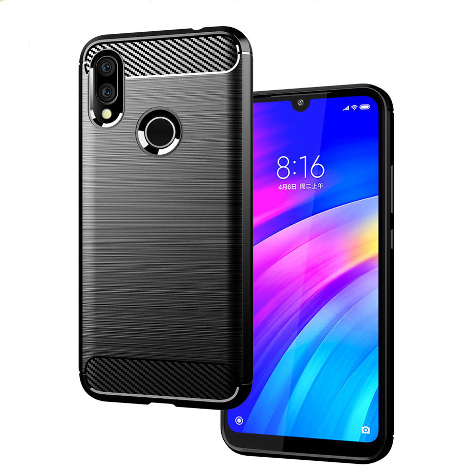 Ốp Lưng Chống Sốc Vân Cabon Cho Điện Thoại Xiaomi Redmi 7