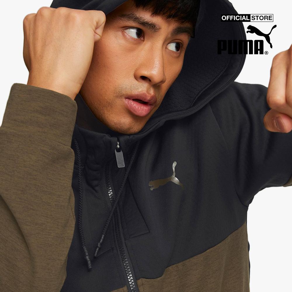 PUMA - Áo khoác thể thao nam phối mũ Q4 Cloudspun Training 522320
