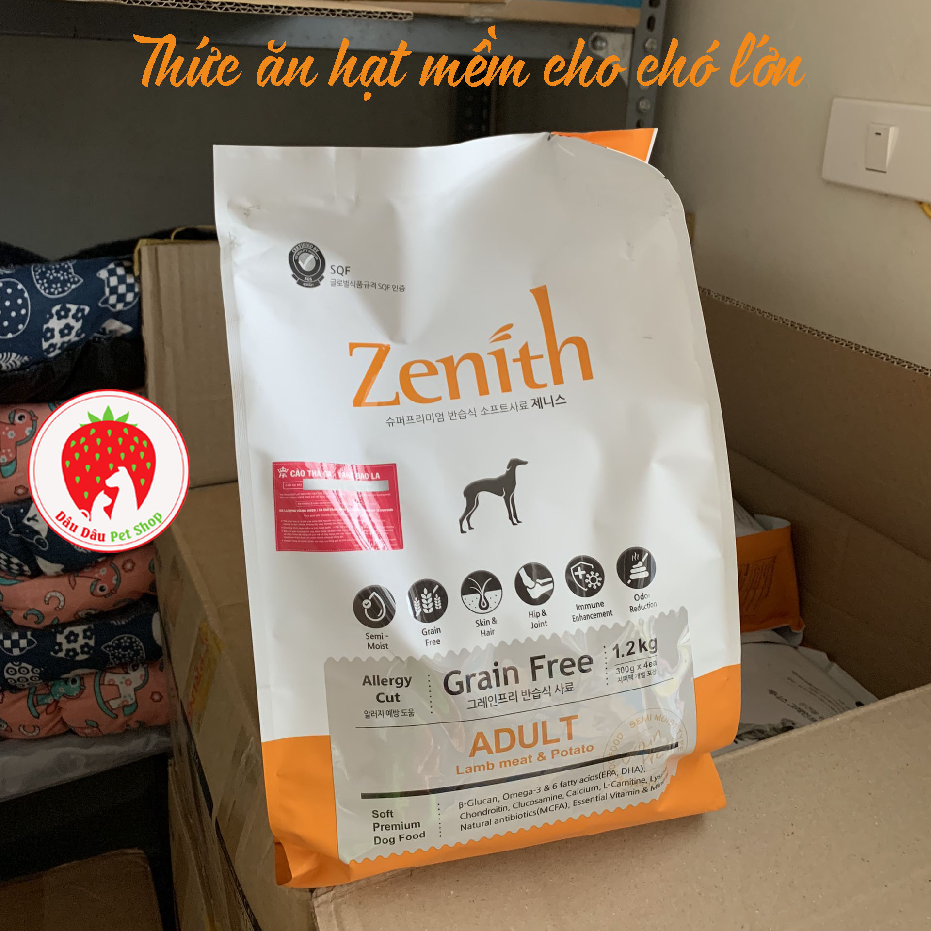 Thức ăn cho chó lớn, hạt mềm Zenith 1.2kg