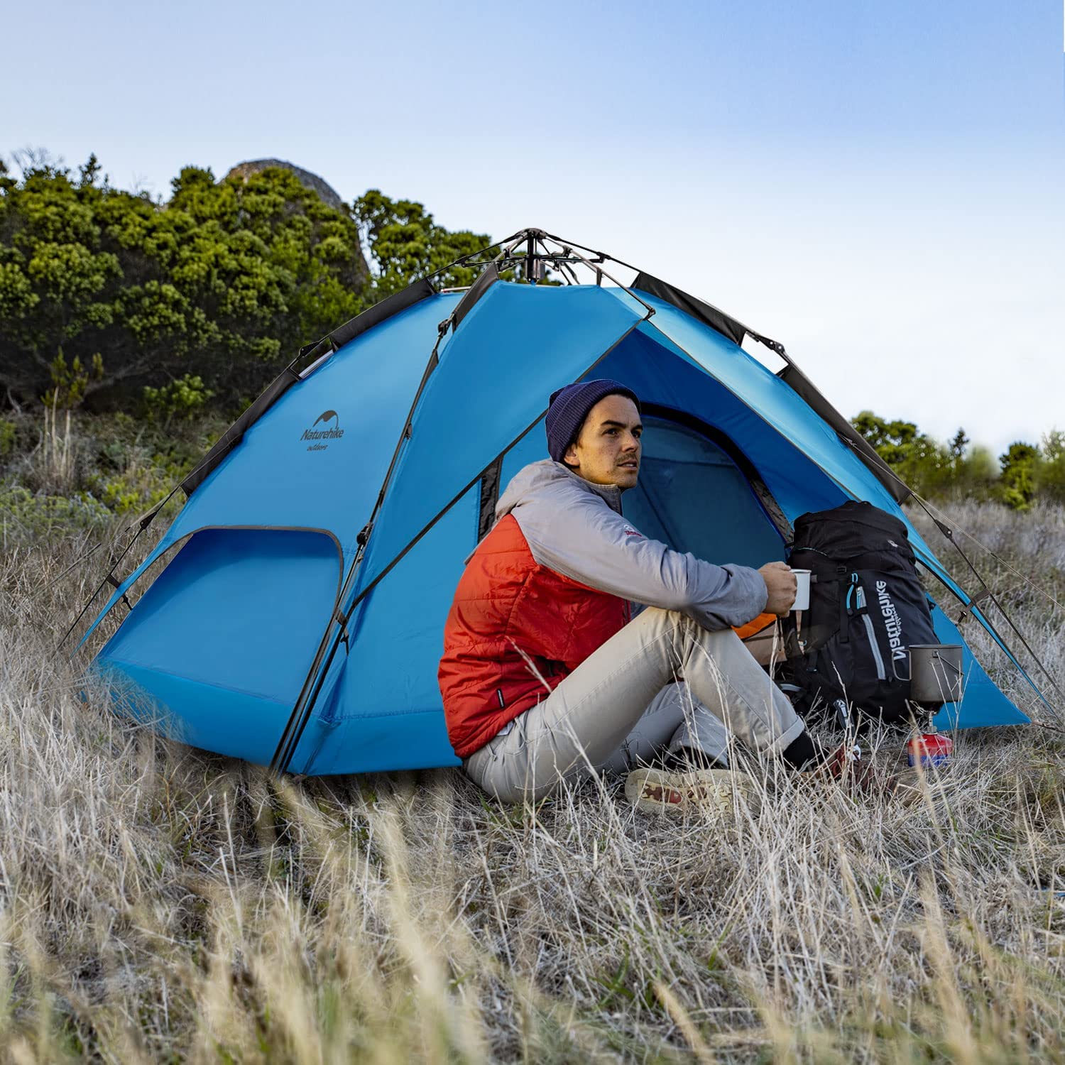 LỀU TỰ BUNG CAO CẤP 4 NGƯỜI CHÍNH HÃNG NATUREHIKE NH21ZP008