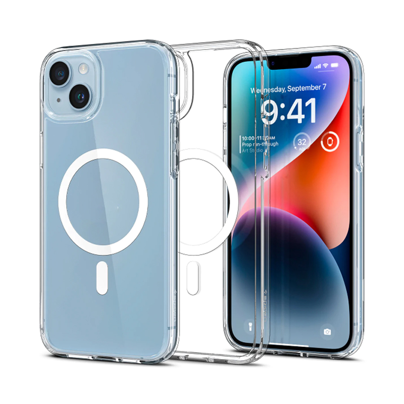Ốp lưng SPIGEN dành cho iPhone 14 Plus Crystal Hybrid Magfit - Hàng chính hãng