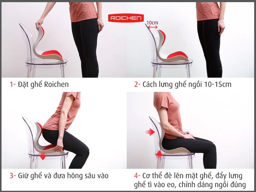 [Minh Ngọc_Chi phí thấp nhất _Ghế Roichen] Ghế  chỉnh dáng ngồi đúng Roichen Hàn Quốc, Ghế dành cho Nam Màu Nâu