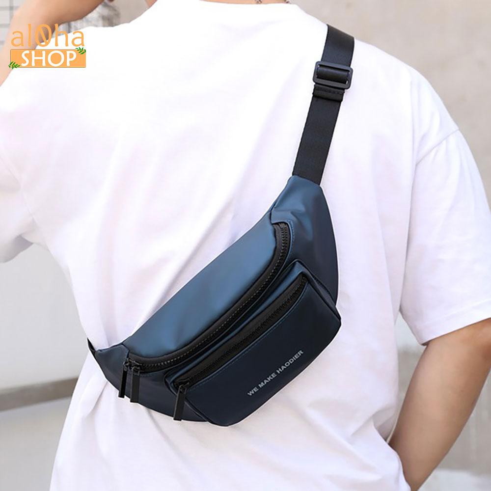 Túi bao tử vải chống nước - đeo chéo unisex nam nữ - al0ha Shop