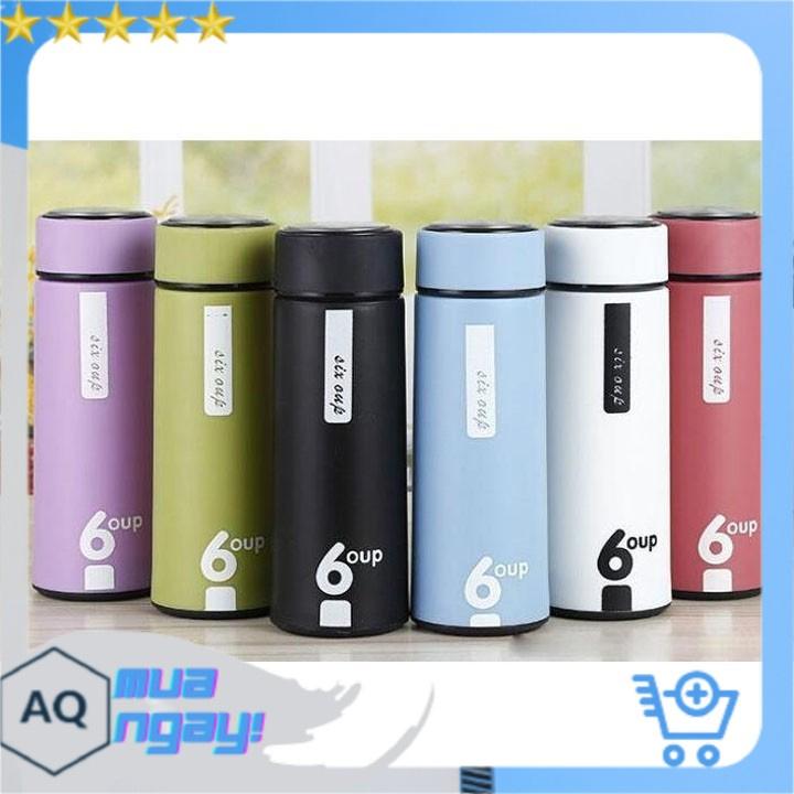 Bình Đựng Nước Giữ Nhiệt 6 Oup 2 Lớp Thủy Tinh Dung Tích 450ml, Nhiều Màu Sắc