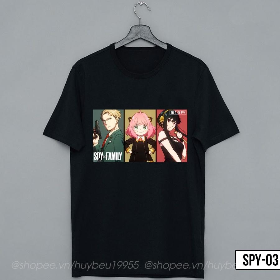 Áo thun Spy x Family, áo phông Anya, Loid, Yor anime Spyxfamily unisex chất liệu cotton thoáng mát