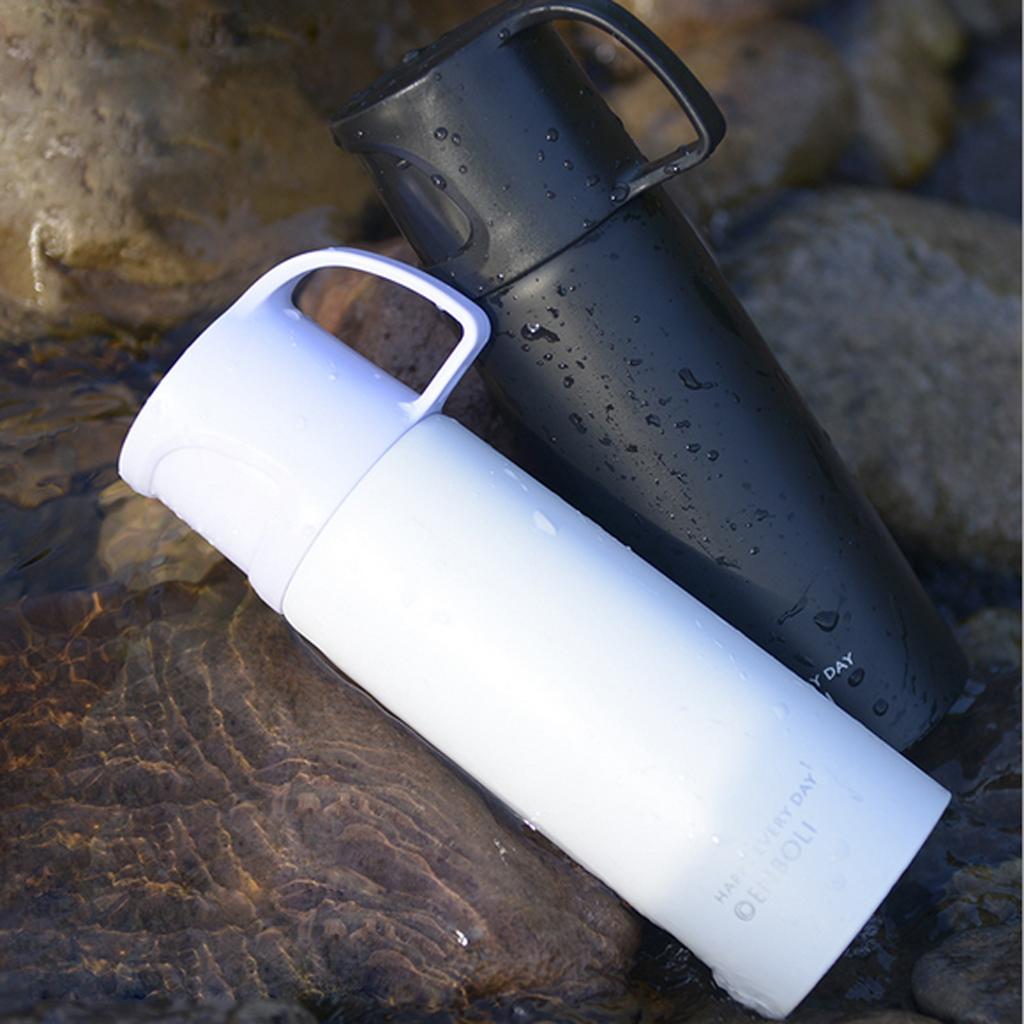 500ml Stainless Steel Vacuum Insulated Mug Coffee Tea Cup with Cup White