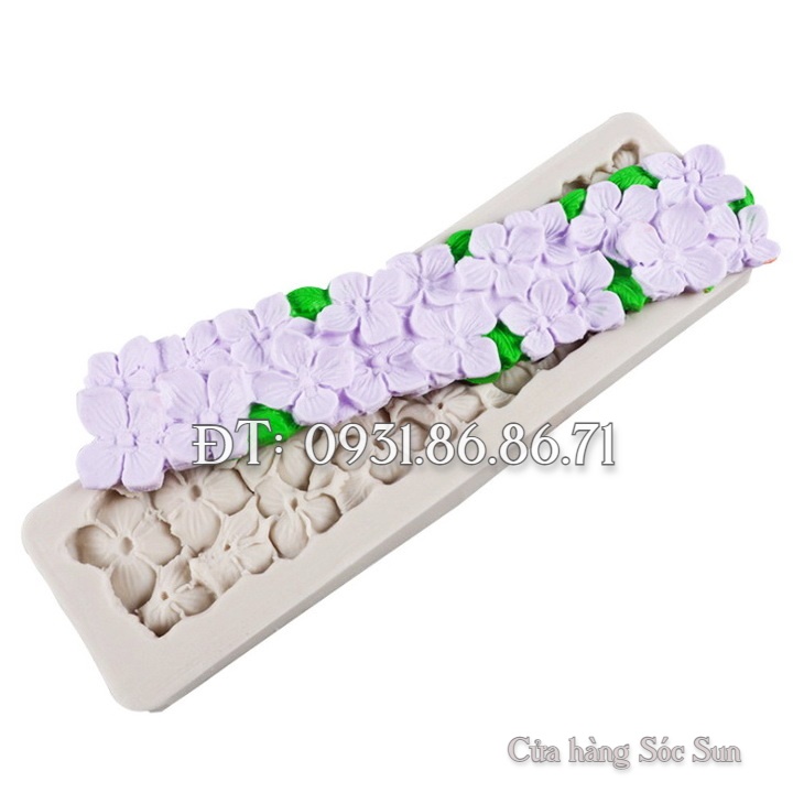 Khuôn silicon viền hoa mai - Mã số 1685