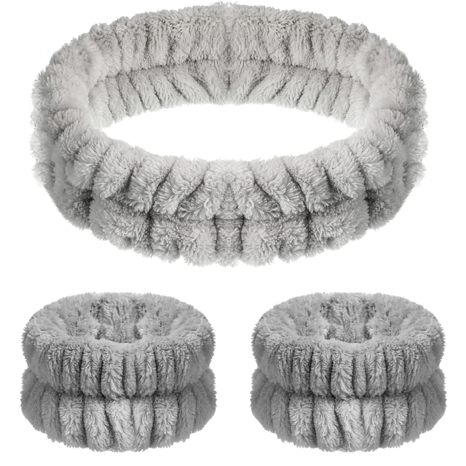 3 mảnh spa mặt băng tay đầu đeo dây đeo spa set set skin chăm sóc tóc dây thun dây đeo cổ tay dây đeo bằng băng đầu mỹ phẩm cho nữ trang điểm