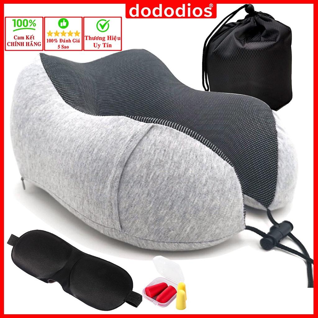 Gối Ngủ Văn Phòng Du Lịch Chữ U Tặng Kèm Bịt Mắt, Bịt Tai Chống Mỏi Chất Liệu Memory Foam - Hãng dododios