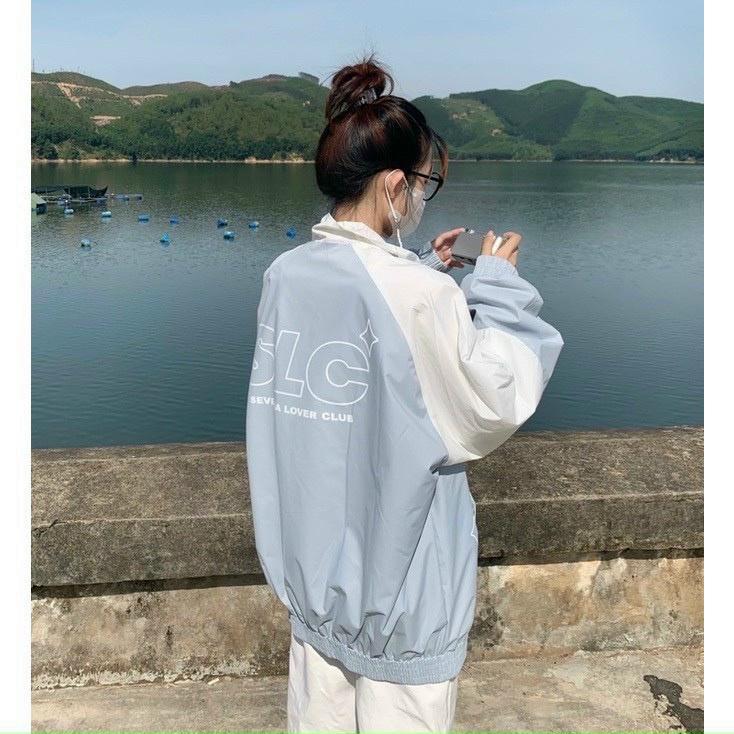 Áo Khoác Dù Vải Gió 2 Lớp Unisex Logo in SLC Sắc Nét Form Rộng Nam Nữ SHOPMAP