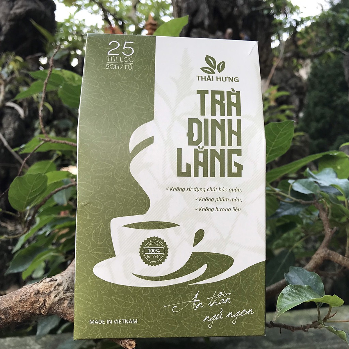 Trà Đinh lăng Thái Hưng 25 túi lọc x 5g - An thần, ngủ ngon, giảm stress