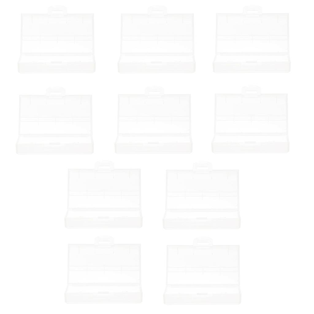 10x Clear Plastic Battery Organizer Storage Case Holder For 18650 Batteries